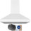 Hotte murale Hauslane | Cheminée murale | Convertible 6 po en conduit / sans conduit, aspiration forte, filtres en aluminium à six couches, lampes à DEL interchangeables, hotte de cuisine pour cuisinière