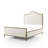 Lalia Modern Upholstered Hammered Metal Camelback Bed-124257343-124653007