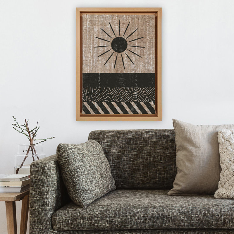 Peinture décorative sur toile, H 26 po x l 18,1 po, Bois, Noir
