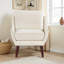 Chaise d'appoint en chenille avec coussins réversibles et pieds en bois massif, fauteuil rembourré avec ressorts ensachés-1748879401-1748879400