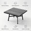 Table basse carrée, table basse de style industriel avec pieds en métal en X, table centrale en bois aggloméré avec patins réglables, table basse facile à assembler pour le salon