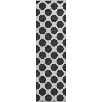 Premium Machine Washable Prisco Black Rug