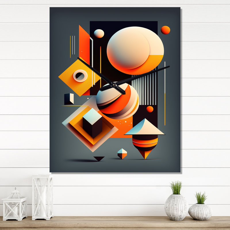 Horloge murale Graphic Retro Compositions VI, Petit