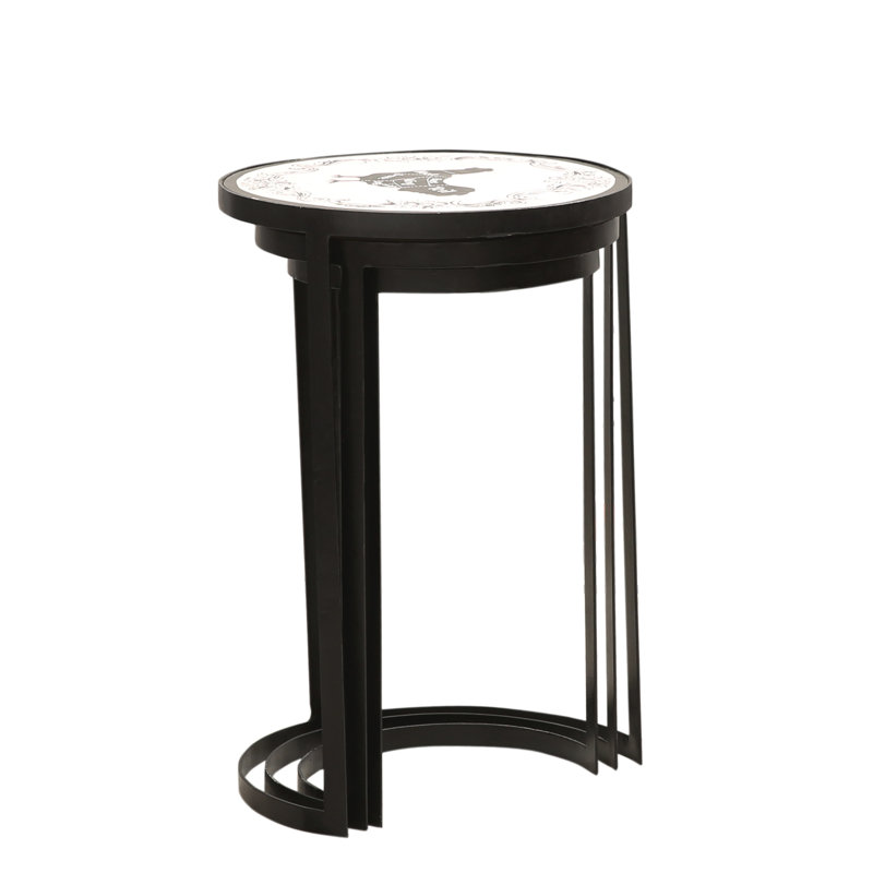 Waterton Printed Characters 3 Piece Nest of Tables