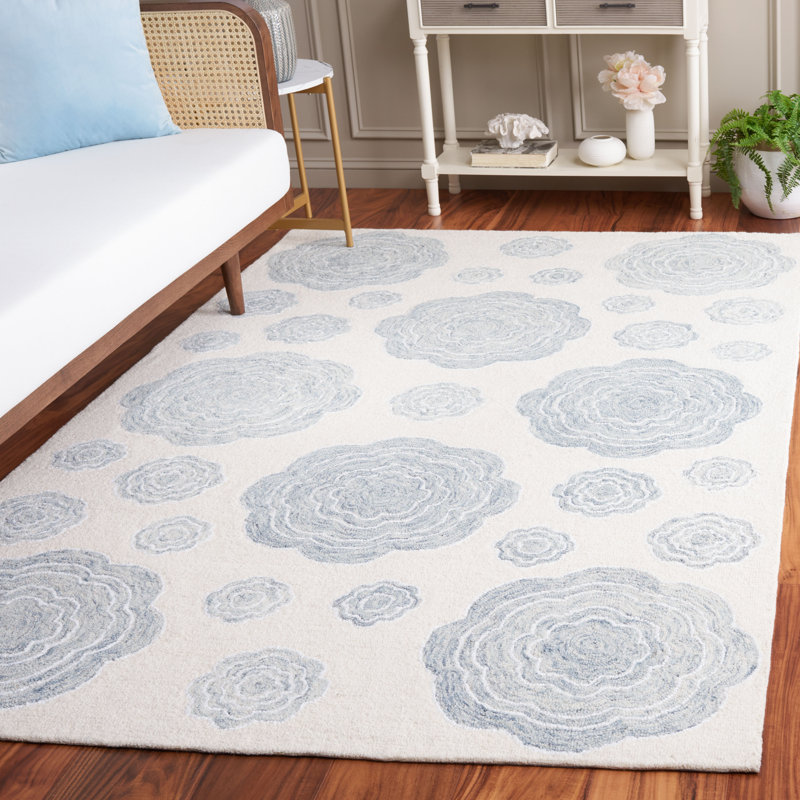 Tapis Jardin Ivoire / gris 756, Rectangle de 5 pi x 8 pi