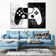 Grunge Game Controller On Canvas 2 Pieces Set