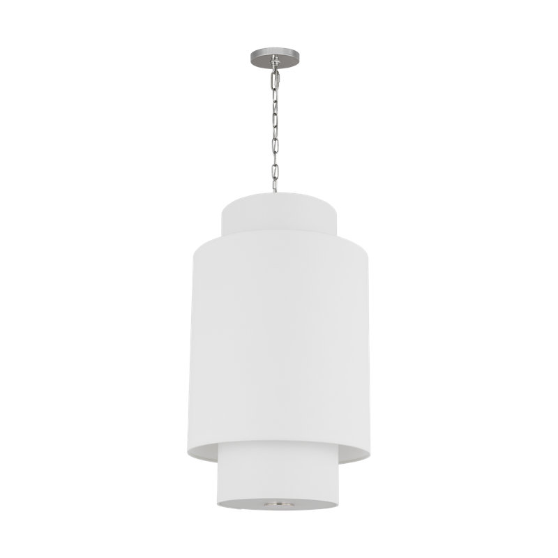Sawyer Pendant, Polished Nickel, 27.38" H x 15" W x 15" D, 1