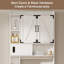 Armoire de rangement au-dessus de la toilette avec portes de grange-103417742
