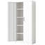 Armoire de rangement en acier blanc avec 4 tablettes réglables et 3 verrous pour le bureau-257740064