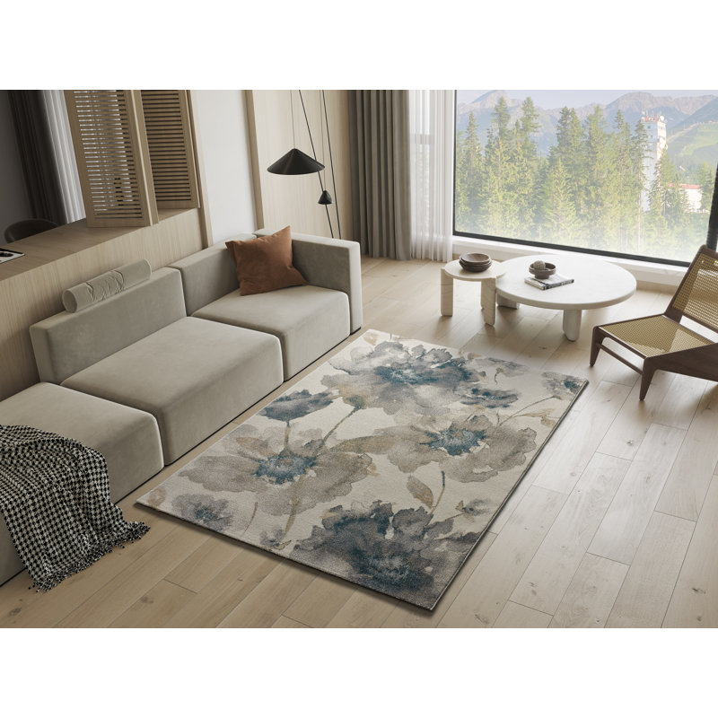 Angella Floral Area Rug, Rectangle 140 x 200cm