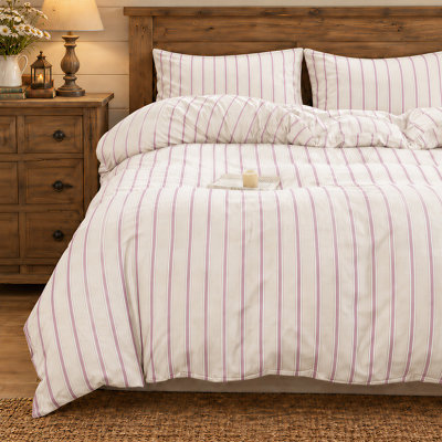TWTJ Twill Striped Duvet Cover Set
