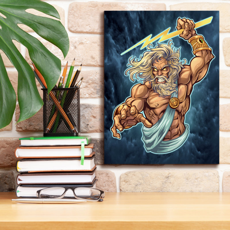 Hakim " Zeus Full Color ", 16" H x 12" W x 0.75" D