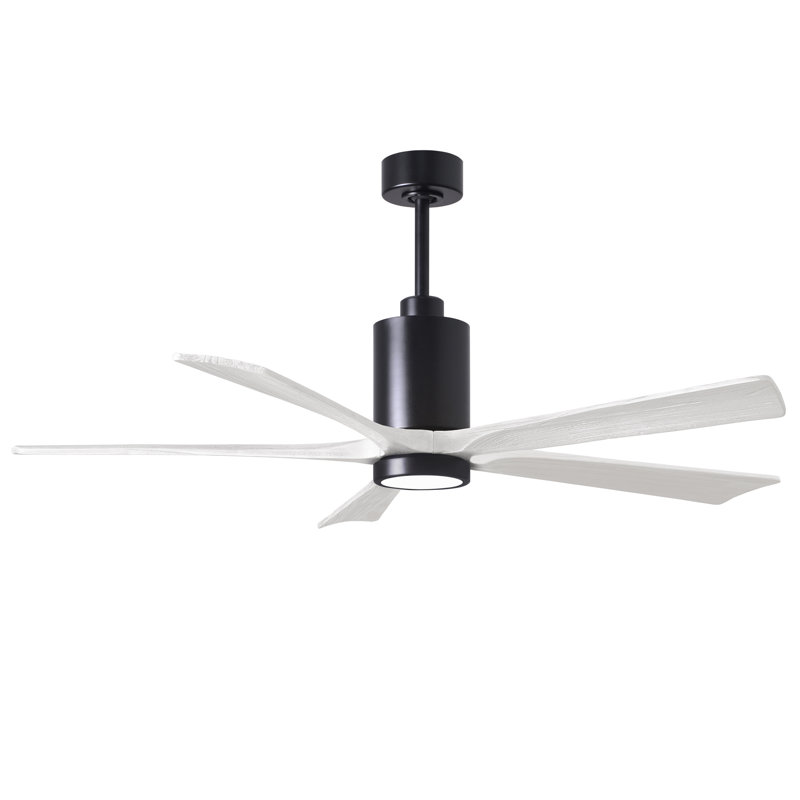 Patricia 60'' Ceiling Fan with LED Lights, Matte Black, Matte White