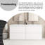 Meuble-lavabo double autoportant 72 po avec plateau en résine intégré 72 po-106616818