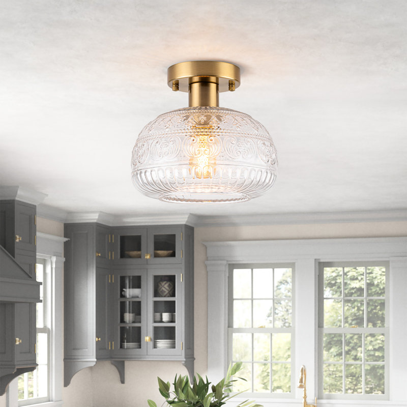 Plafonnier semi-encastré 1 lumière Vintage