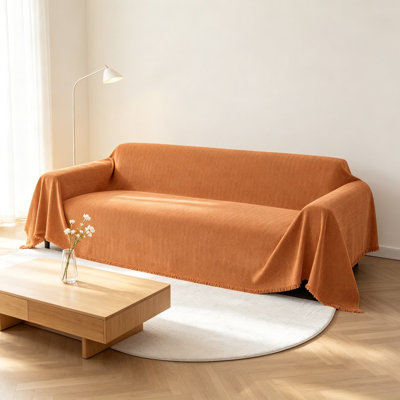 Housse de canapé lavable en chenille pour chiens, housse douce pour animaux de compagnie, protecteur de meuble modulaire épais avec pampilles