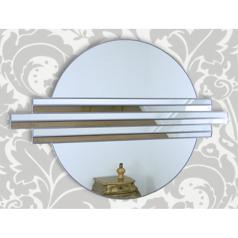 Unique Flat Wall Mirror, Silver