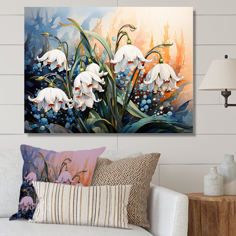 «Snowdrops Charm In Winter», reproduction sur toile, Toile tendue, H 30 po x l 40 po x P 1,5 po