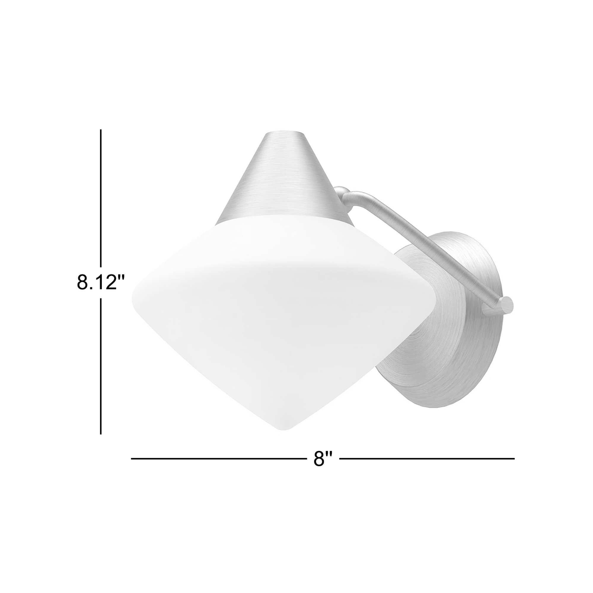 Orrin Single Frosted Bath Sconce, Brushed Nickel