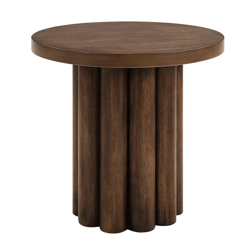 Table de bout brune pour la décoration intérieure en placage de bouleau tendance au design moderne