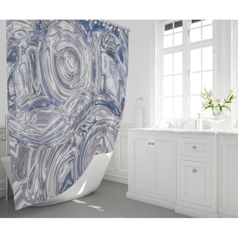 Rideau de douche simple abstrait, H 72 po x l 70 po