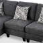Ensemble de canapé modulaire 5 pièces en chenille gris