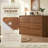 6 Drawer Dresser For Bedroom 47 Inch Wood Chest of Drawers - Curved Anti Collision, Mid Century Dresser For Closet with Natural Texture & Pre-Embedded Slots for TV Stand, Living Room, Nursery
