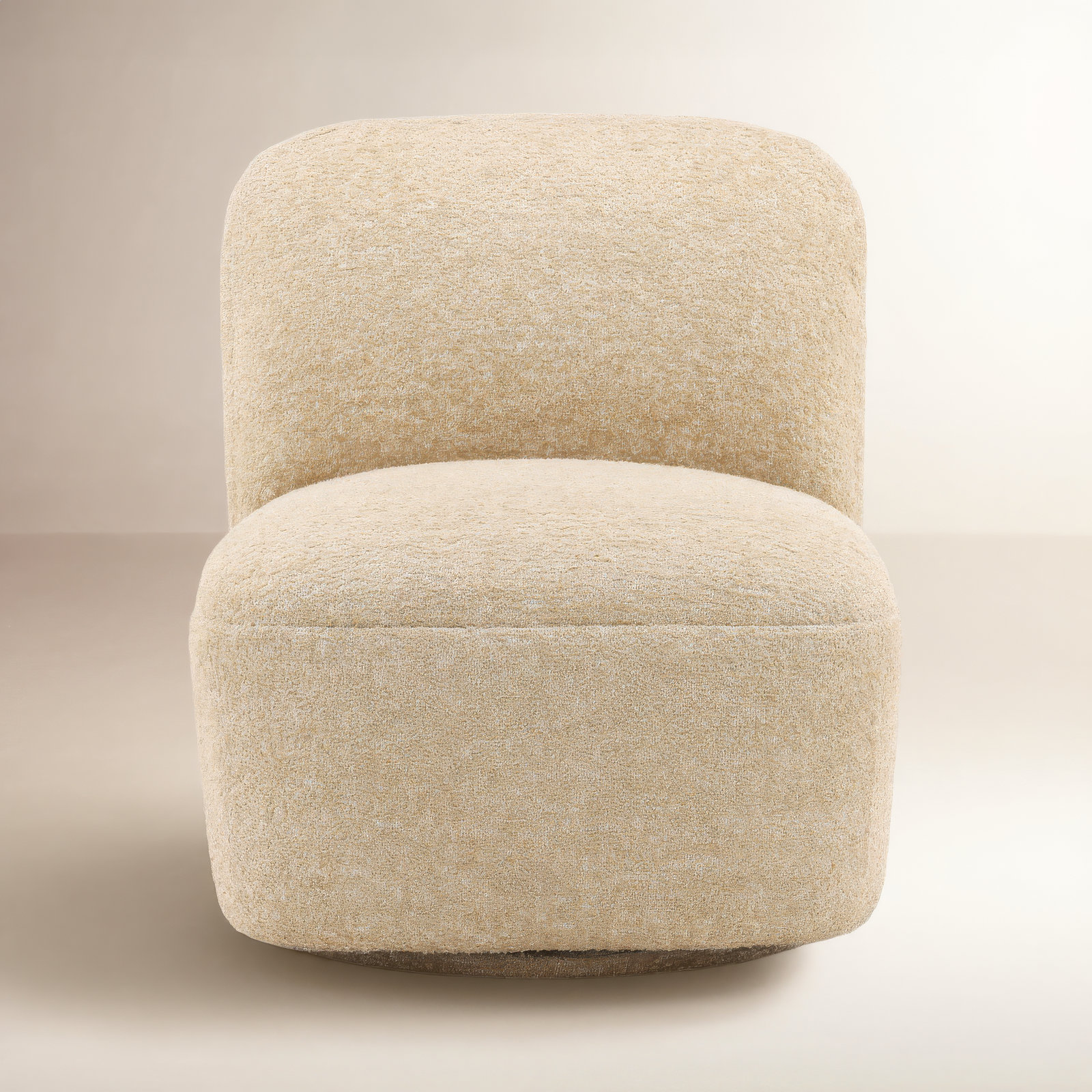 Darrel Upholstered Swivel Accent Chair, Sand