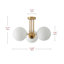 Nathon 3-Light Modern Classic Globe Glass Shade DImmable Semi Flush Mount Light Fixture