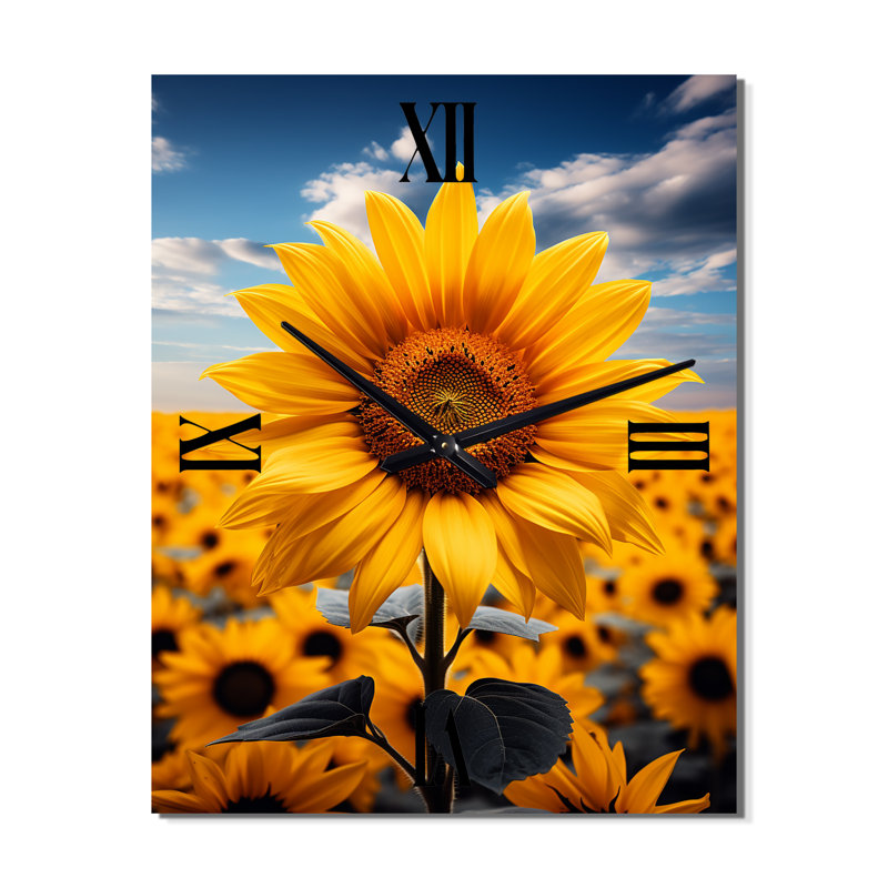 Horloge murale jaune, Grand