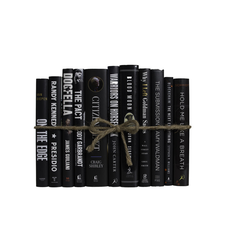 Decorative Books - Black Tie Dust Jacket Book Bundle - 1 Foot of Books