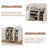 3-Tier Shoe Storage Cabinet With Doors, Farmhouse Shoe Rack With Adjustable Shelves & Side Cabinets, 42 Inch Tall Freestanding Organizer Cabinet Storage For Entryway Hallway Living Room Closet