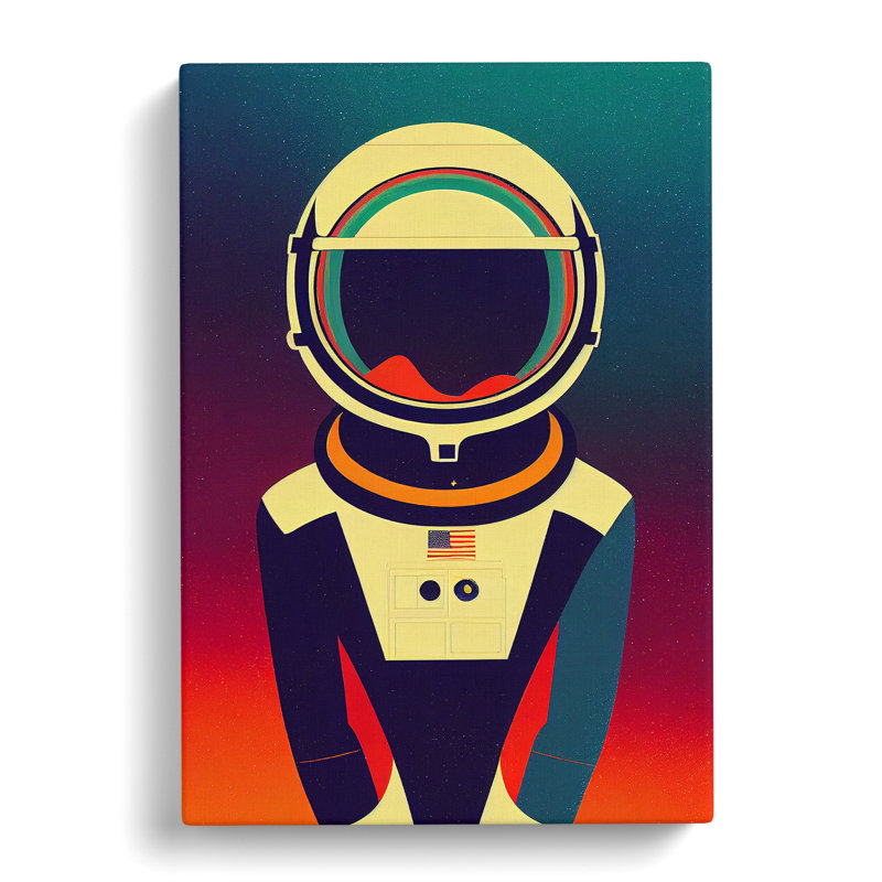 Astronaut Pop Art No.8 - Wrapped Canvas, 76cm H x 50cm W x 3cm D