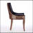 Ultra Side Dining Chair with Leopard Print, Thickened Fabric, Solid Wood Legs, and Bronze Nail Head Trim, Set of 2