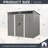 8x6 Metal Outdoor Storage Shed With Transparent Plate Gray