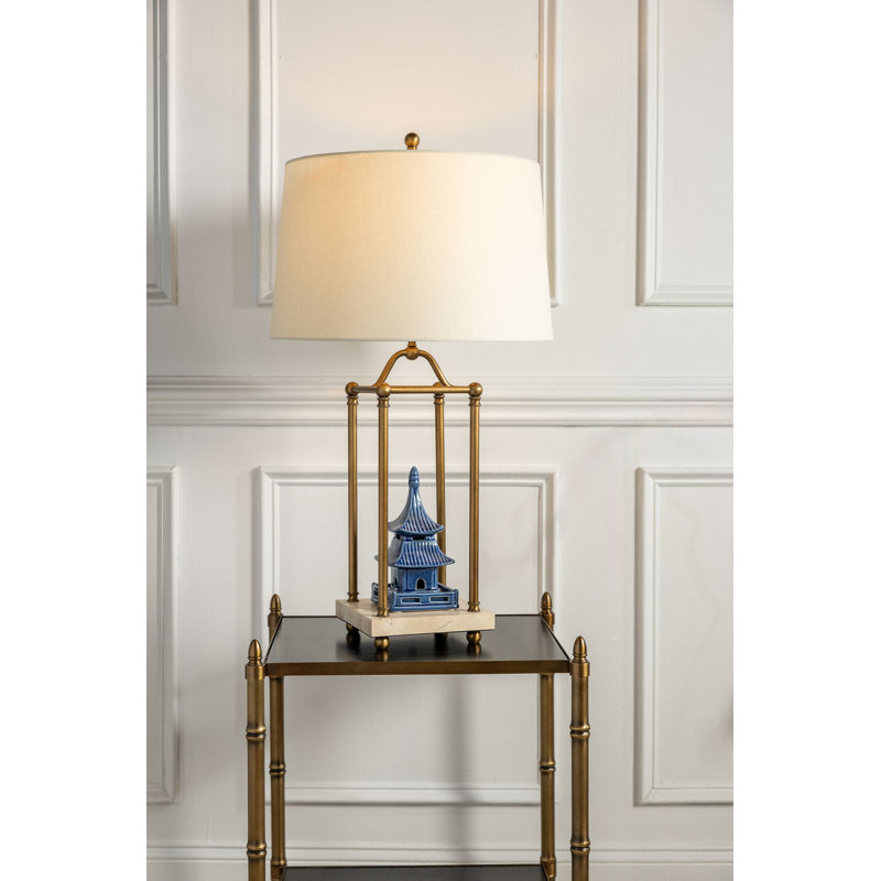 Lampe de pavillon de jardin, Brass/Travertine