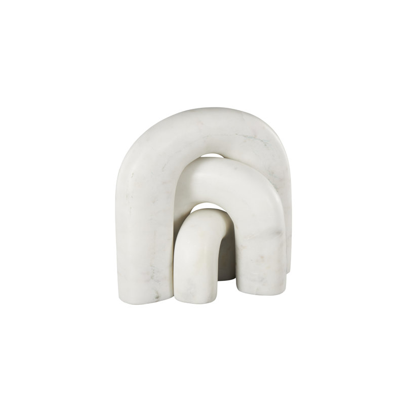 Cole And Grey Marble Arched Abstract Sculpture With Various Sizes