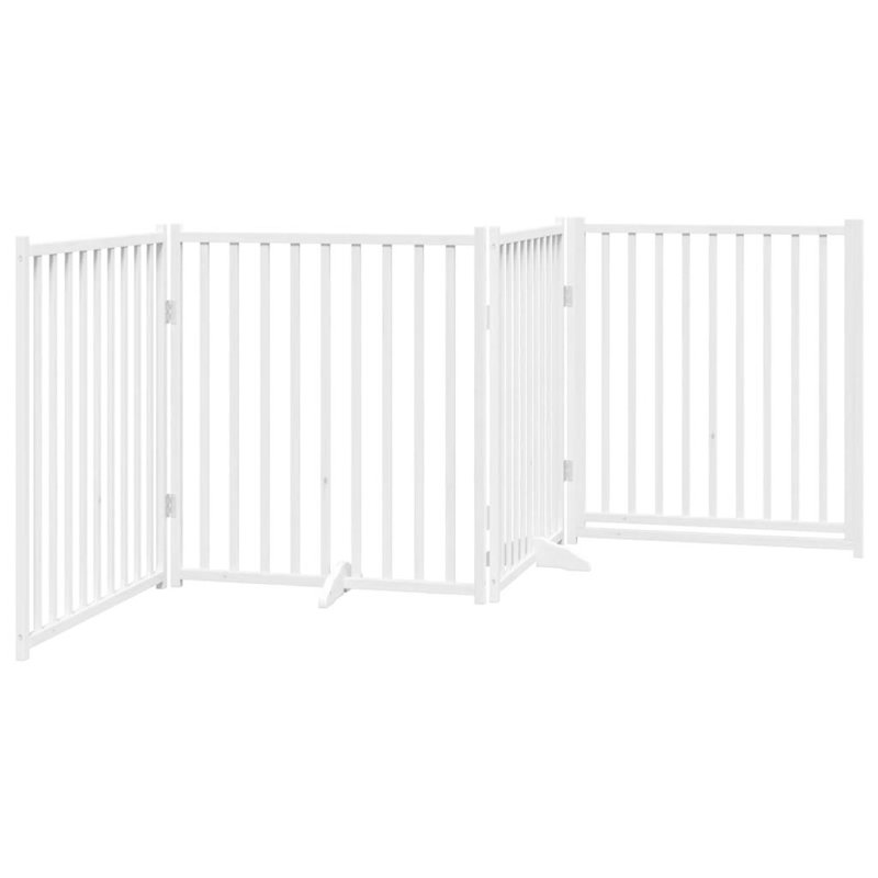 Talala Solid Wood Dog House Door, White, 90cm H x 320cm W x 2cm D