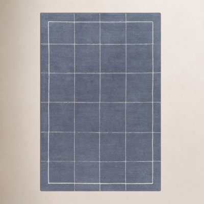 Mallory Hand-Tufted Blue Geometric Rug