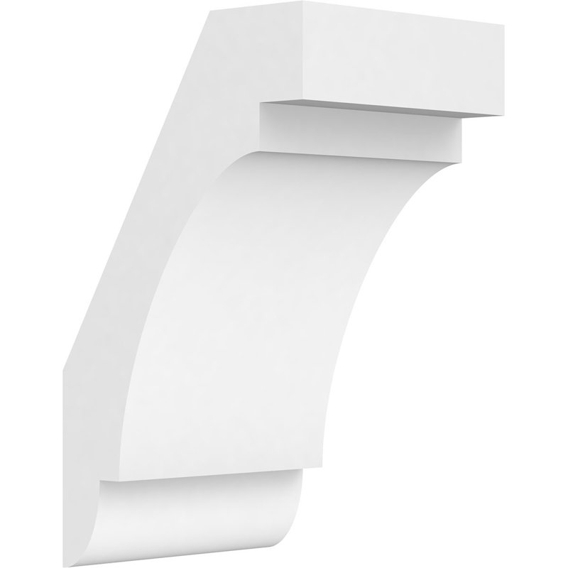 Attelle de genou en PVC de qualité architecturale standard Aspen l 5 po x P 6 po x H 10 po, H 10 po x l 5 po x P 6 po