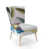 Striped White/Green Polyester Blend selected