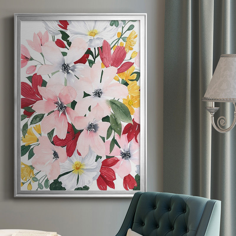 Printemps Bliss I - impression d'un seul cadre photo, Argent, H 36,5 po x l 26,5 po x P 1,25 po