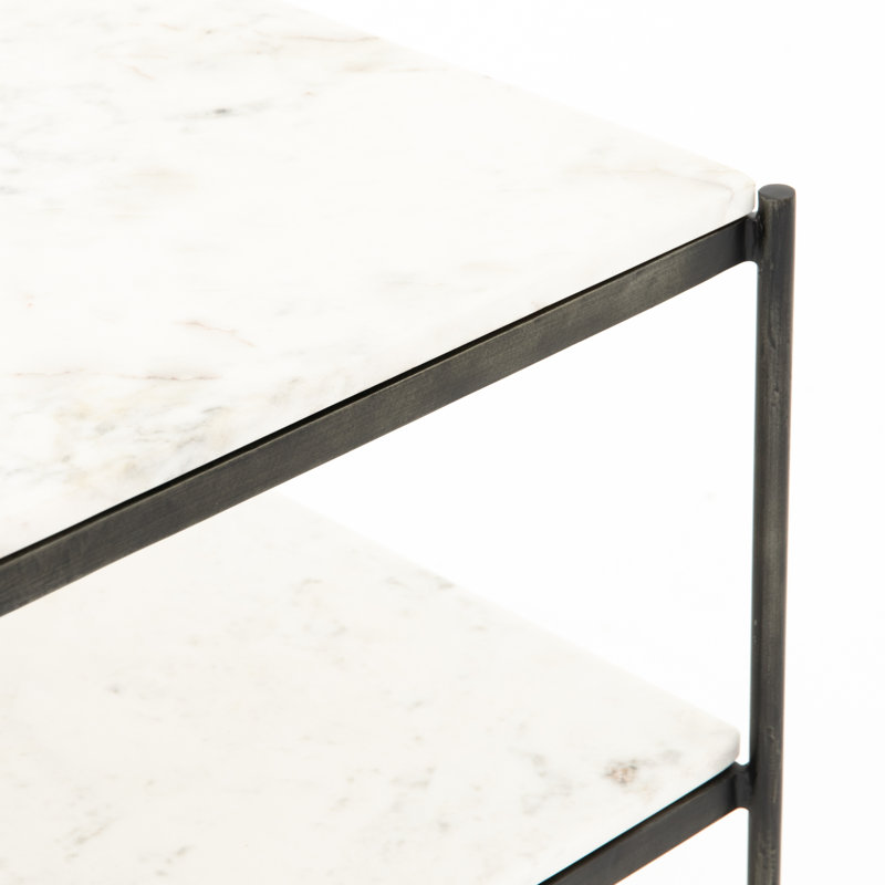 Feltault Nightstand, Hammered Gray/White