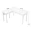 Bureau rectangulaire brun en bois massif avec 2 tiroirs-89521069-89521068