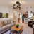 1Pack Semi Flush Mount Ceiling Light, Farmhouse Ceiling Light Fixture With Detachable Chain, Metal Wood Grain Finish, 2-Light Pendant Light Fixture