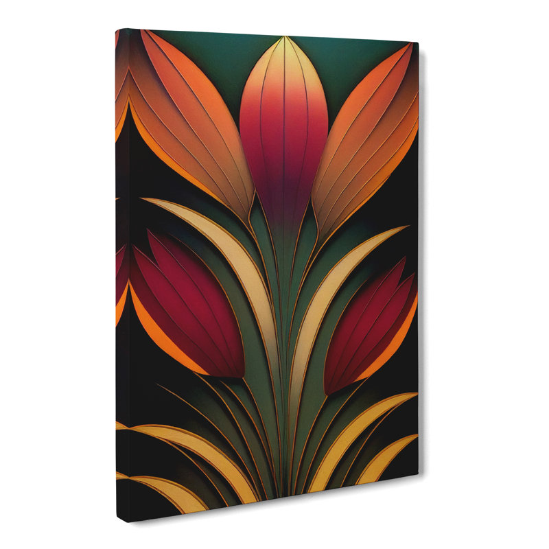 Floral - Wrapped Canvas Print, 60cm H x 40cm W x 3cm D
