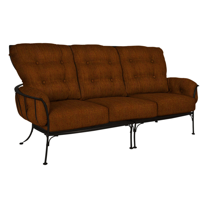 Monterra Outdoor 3 - Seat Patio Sofa, Carbon Black, Flagship Stone Sunbrella®