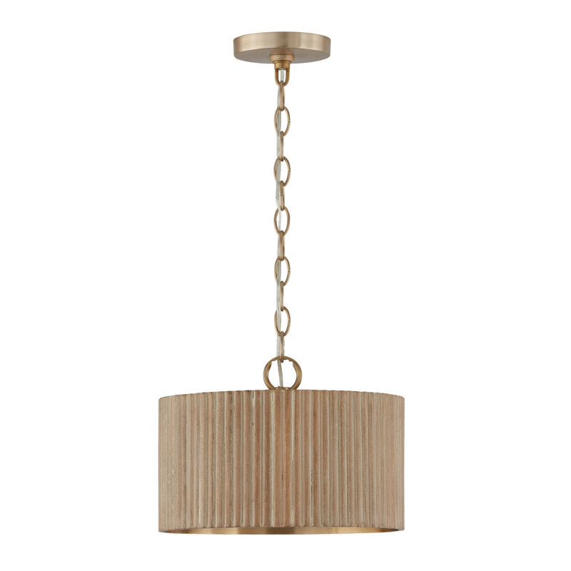 Donovan 1 - Light Drum Pendant, White