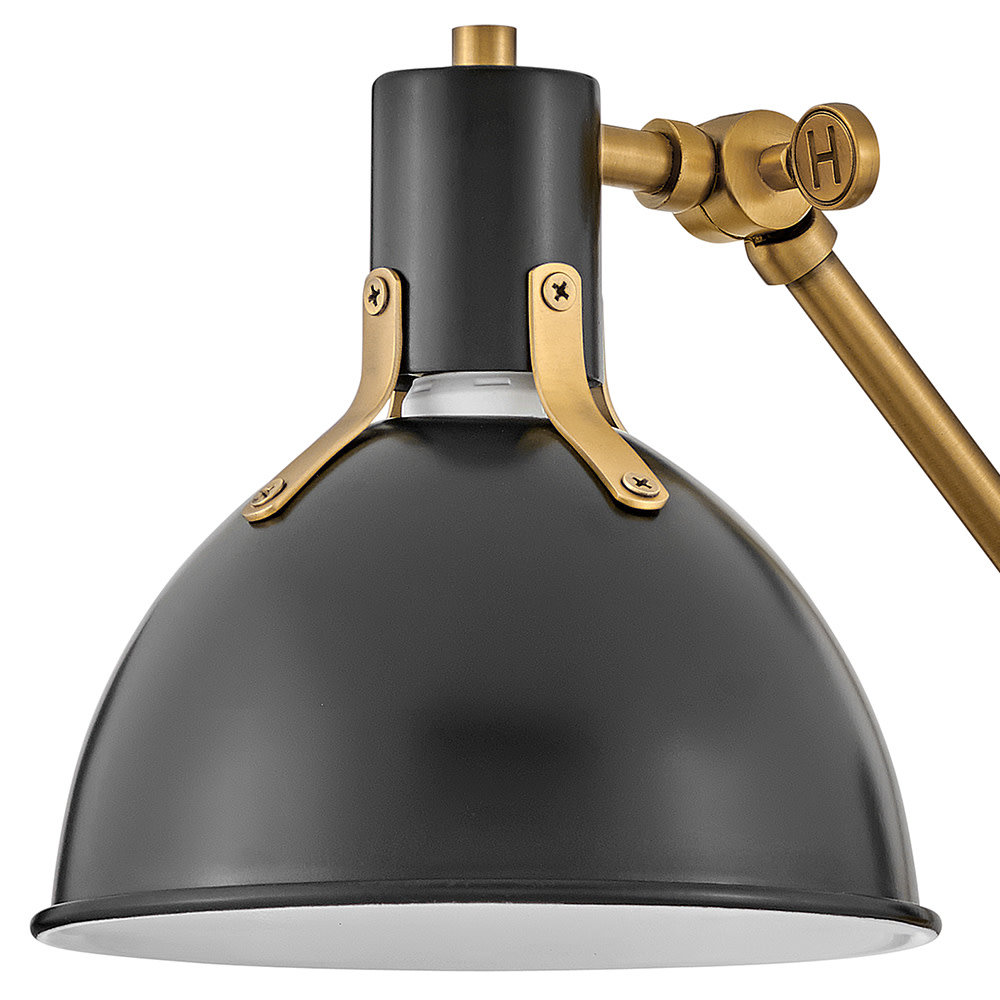Mildura Single Light Dimmable Swing Arm Sconce, Satin Black