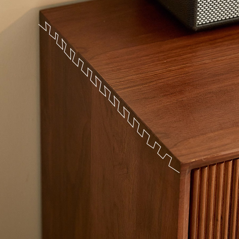 Retro high-end design solid wood TV cabinet
